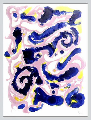 Empfindlichkeit Farbpsychologische Glasurenmalerei, 2005, 25 x 33 cm