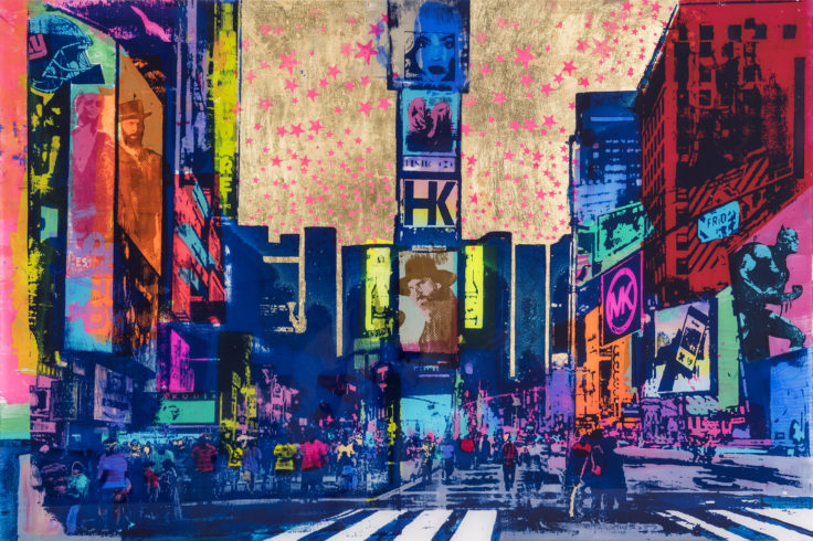 Sandra Rauch New York My Love 2014 Mischtechnik auf Acryl 80 x 120 cm