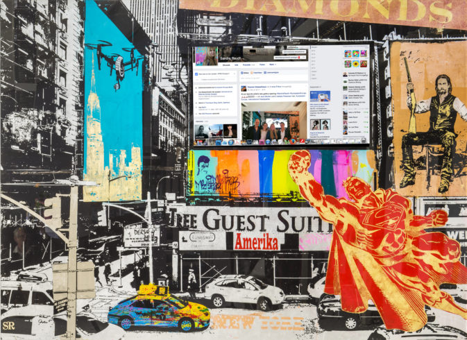 Sandra Rauch TV Acrylic Superman 2015 TV /SLK Plexiglas 200 x 250 cm
