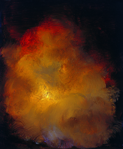Cornelius Völker, Wolke, 2015, Öl auf Leinwand, 30x25 cm Foto: Christoph Münstermann, Düsseldorf © Cornelius Völker, 2016 VG Bild-Kunst Bonn
