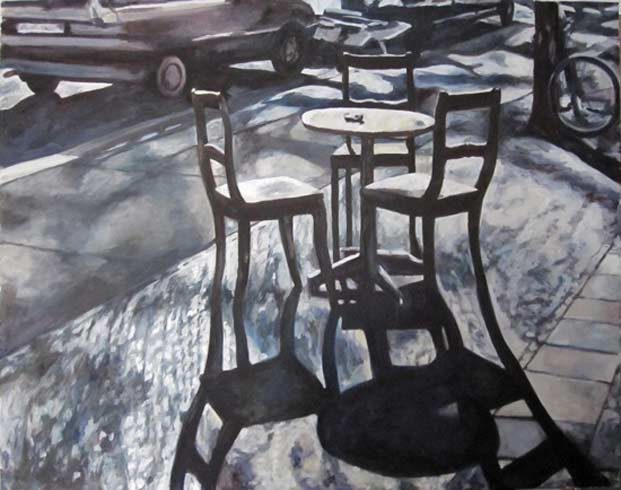 Bild 20 »Straßencafé«, Öl auf Leinwand, 80 x 105 cm