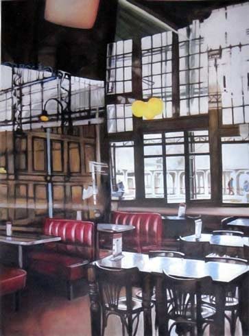 Bild 7 »Bahnsteig Warteraum«, Öl auf Leinwand, 200 x 150 cm