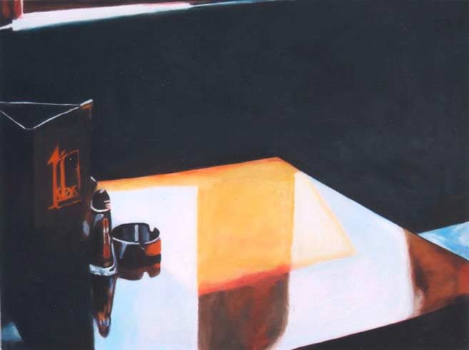 Bild 9 »Spiegeltisch«, Öl auf Leinwand, 60 x 80 cm