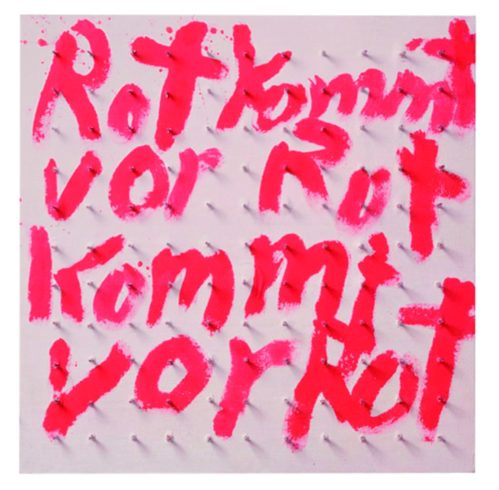 Günther Uecker, Rot kommt vor, 2009 © VG Bild-Kunst, Bonn 2017