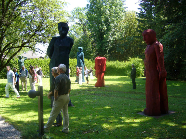 Eröffnung der Ausstellung im Außenareal des Fritz-Winter-Ateliers in Dießen am Ammersee; Foto: Josef Lang