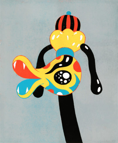Daiki, Linocut, 33 cm x 42 cm, edition of 8, Foto: Roman Klonek