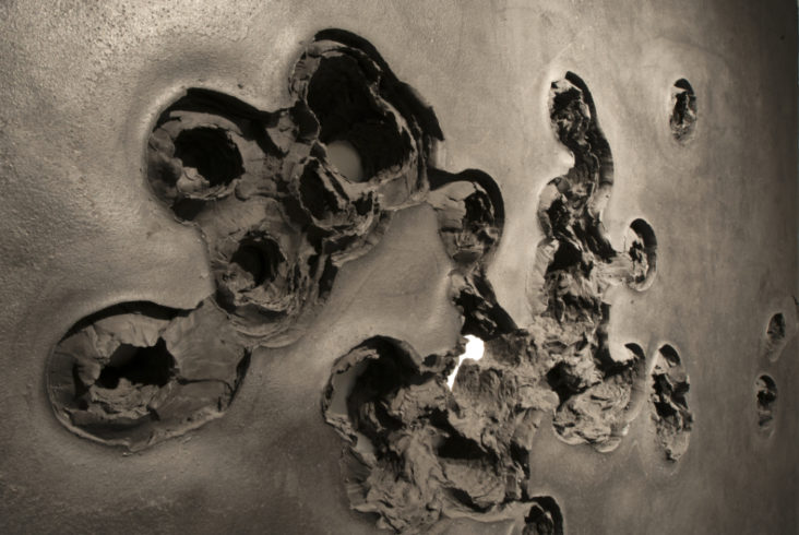 Polymergips, 2015, 202x151x10 cm, Detail. Foto J. Hoffmann