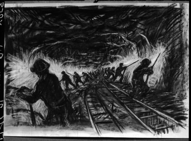 boesner Abb D-Lehmbruck Museum Reichtum Schwarz ist Gold William Kentridge Drawing for mine