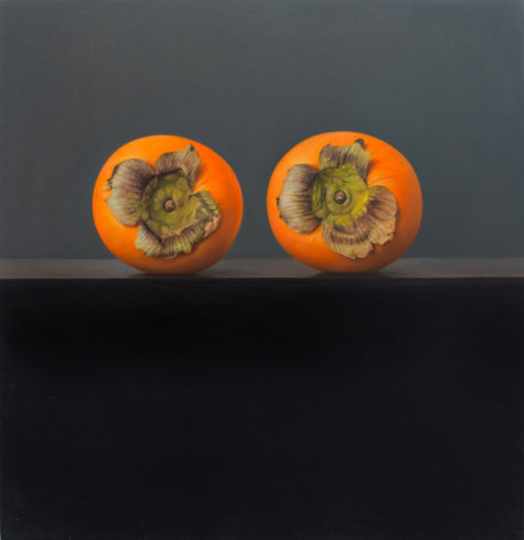 Kaki, 2019, Öl auf MDF, 31 x30 cm