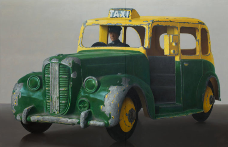 Taxi, 2015/2018, Öl auf Leinwand, 200 x 310 cm