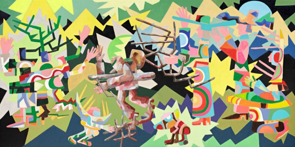 Beyond Paradise, 2019, Acrylic/Canvas, 200 x 400 cm, Courtesy of the Artist, Foto: Hans-Georg Gaul