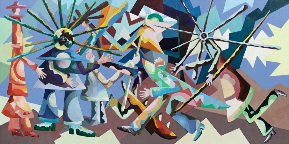 Moloch City, 2018, Acrylic/Canvas, 200 x 400 cm, Courtesy of the Artist, Foto: Hans-Georg Gaul