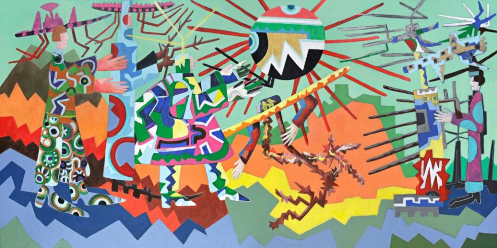 The Peace Agreement, 2019, Acrylic/Canvas, 200 x 400 cm, Courtesy of the Artist, Foto: Hans-Georg Gaul