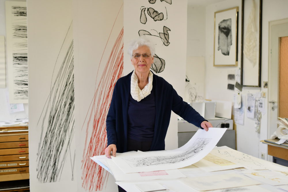 Die Bochumer K¸nstlerin Barbara Grosse, aufgenommen am 04.04.2019 in ihrem Atelier. +++ Foto: Lutz Leitmann / Stadt Bochum