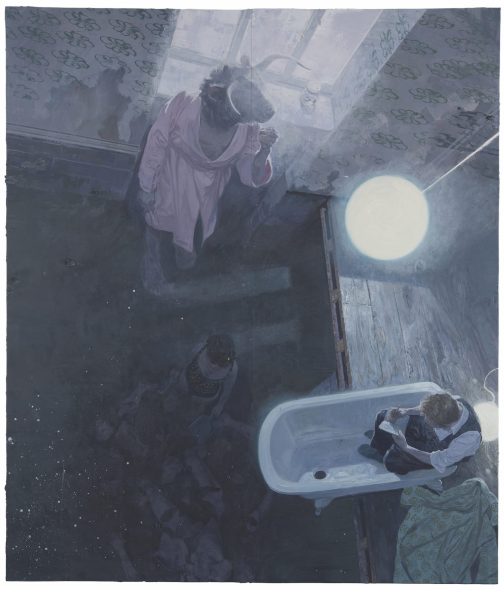 Minotaurus, 2011, Acryl und Öl auf Leinwand, 300 x 260 cm © Ruprecht von Kaufmann, Foto: Stefan Maria Rother, Berlin