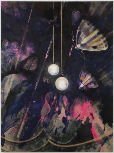 Show Down, 2019, Acryl, Öl, Ölkreide, Tusche auf Leinwand, 200 x 150 cm VG Bild-Kunst, Bonn 2020 / Stephanie Pech, Foto: Eric Lichtenscheid
