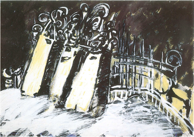 Schneelicht, 1986, Acryl auf Bütten, 76 x 107 cm VG Bild-Kunst, Bonn 2020/ Horst Thürheimer, Foto: Sebastian Schels