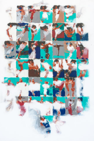 08063, Szenen, 2008, Öl auf Nessel, 100 x 70 cm, Fotografie © Wolfgang Blanke