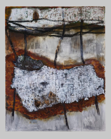 Wingspan, 2020, Grafit und Oilsticks auf Bütten auf Holz, 220 x 160 cm VG Bild-Kunst, Bonn 2020 / Horst Thürheimer, Foto: Thomas Lomberg