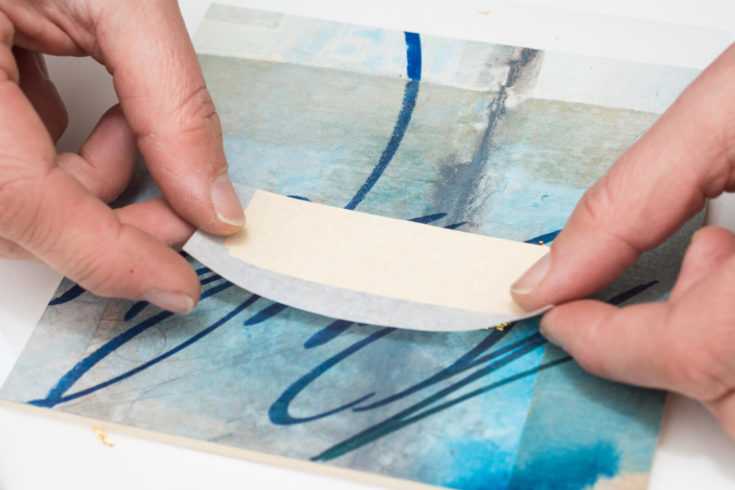Faserstift trifft Transfergold: Schritt für Schritt zum Materialmix 04
