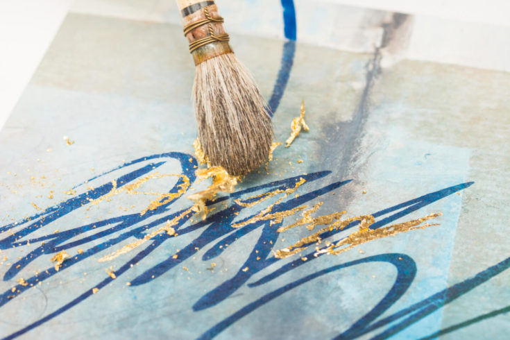 Faserstift trifft Transfergold: Schritt für Schritt zum Materialmix 06