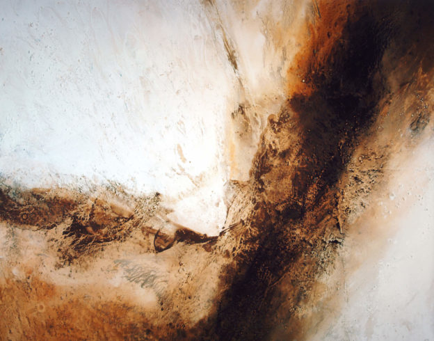 Sahara Zagora | Sand und Steinchen der Sahara (Marokko), Farbpigmente, Binder | 110 x 140 cm | 2006
