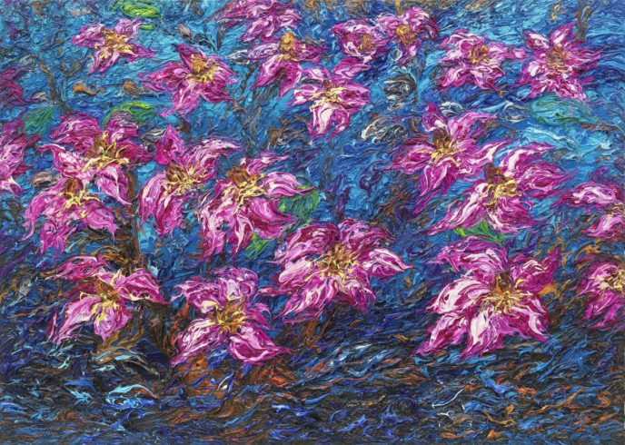 Magnolien, 2015, Öl auf Leinwand, 100 x 140 cm © VG Bild-Kunst, Bonn 2021/ Ansgar Skiba, Foto: Ben Hermanni
