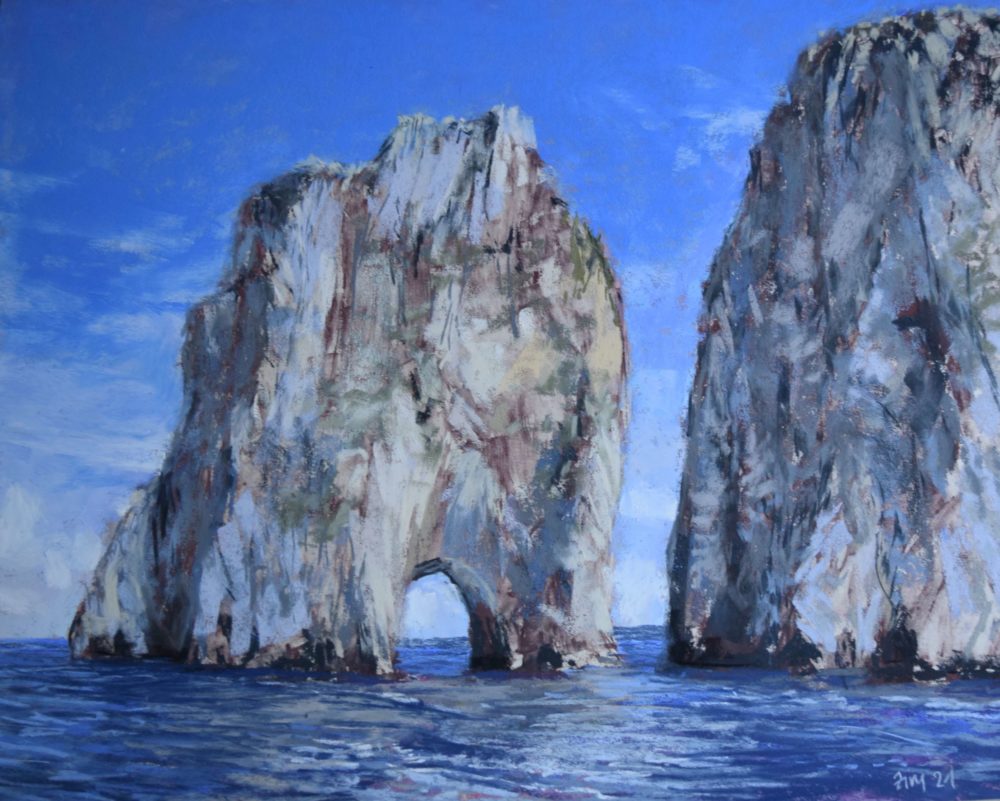 „A Way Through“, 40 x 50 cm, Pastell auf Papier, 2021