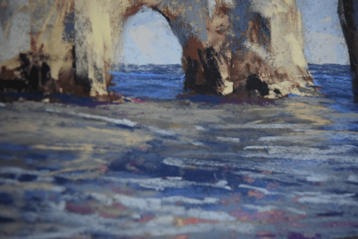 „A Way Through“ (Detail), 40 x 50 cm, Pastell auf Papier, 2021