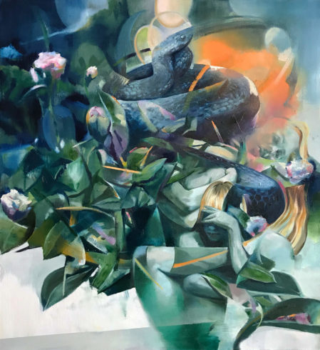 Lilith, 2020, Öl auf Leinwand, 100 x 90 cm © und Foto: Michal Schmidt, courtesy by Eigenheim Weimar/Berlin