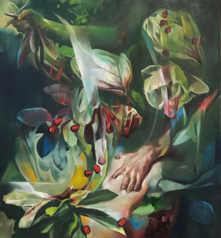 Persephone II, 2021, Öl auf Leinwand, 81 x 75 cm © und Foto: Michal Schmidt, courtesy by Eigenheim Weimar/Berlin