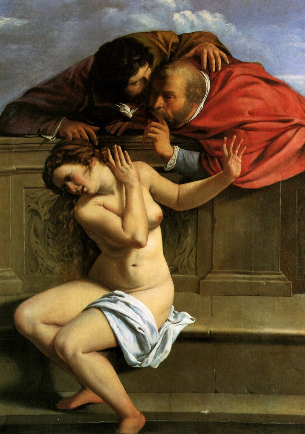 Artemisia Gentileschi, Susanna und in beiden Alten, Öl auf Leinwand, 170 x 119 cm, Schönbornsche Kunstsammlung, Schloss Weißenstein, Pommersfelden
