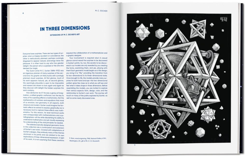 Abbildung aus dem Innenteil des Buches „Der Zauberspiegel des M.C. Escher“