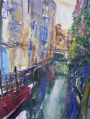 Canale, Aquarell, 2013, 76 x 56 cm VG Bild-Kunst, Bonn 2022 / Alfonso Mannella, Foto: Alfonso Mannella