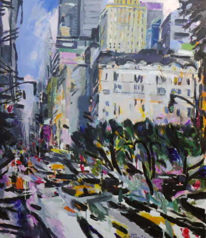Grand Army Plaza (NY), 2019, Öl auf Leinwand, 130 x 150 cm VG Bild-Kunst, Bonn 2022 / Alfonso Mannella, Foto: Alfonso Mannella