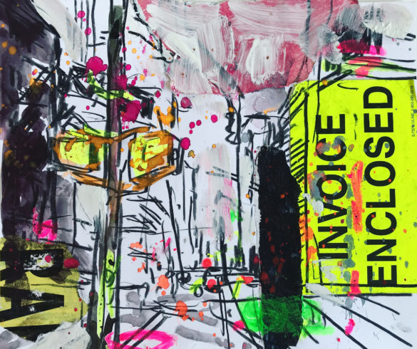 Invoice Enclosed, 2020, Mixed media, 21,5 x 26,5 cm VG Bild-Kunst, Bonn 2022 / Alfonso Mannella, Foto: Alfonso Mannella
