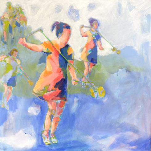 Diabolo 2, 2021, Acryl auf Leinwand, 100 x 100 cm Foto: Klaus Schaefer