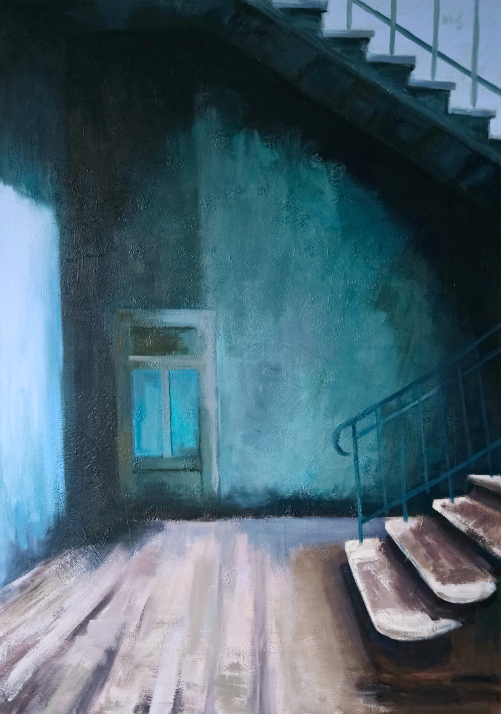 Nur Mut, 2022, Acryl auf Leinwand, 180 x 130 cm © und Foto: Carola Dewor
