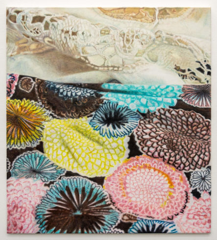 o.T., 100x90cm, Öl auf Baumwolle, 2014