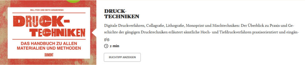 Buch - Drucktechniken