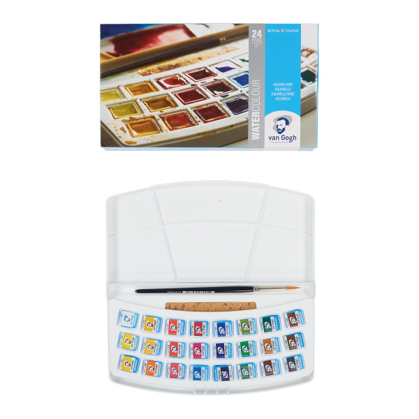 Royal Talens – Van Gogh Aquarellkasten mit 24 ½ Näpfchen