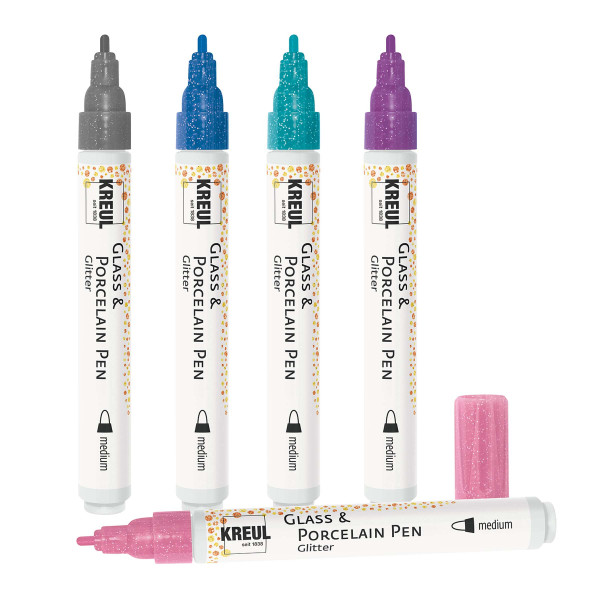 Kreul Glass & Porcelain Pen Glitter Glas-/Porzellanmalstift