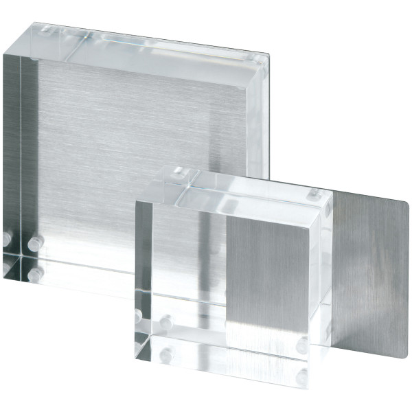 boesner Acrylblock-Fotorahmen mit Edelstahlrückwand
