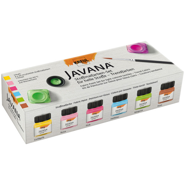 Kreul Javana Stoffmalfarben-Set Trendfarben, für helle Stoffe