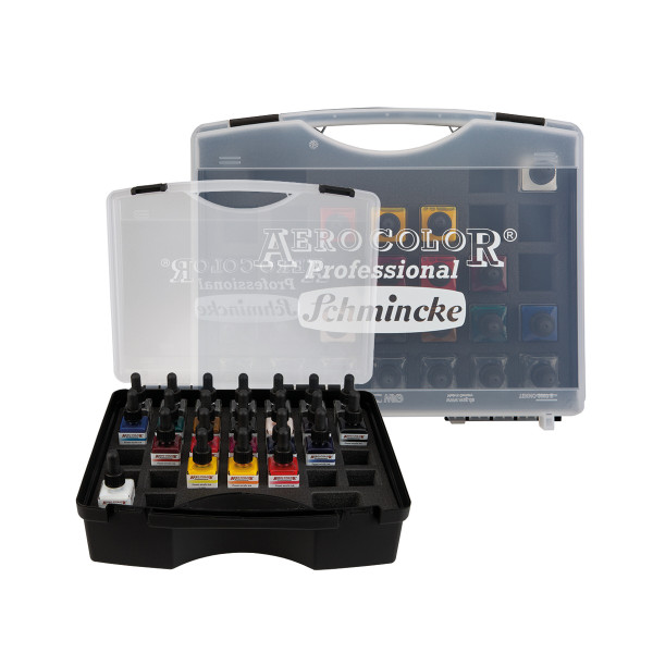 Schmincke – Aero Color Kleines Airbrushfarben-Set im Kunststoff-Koffer