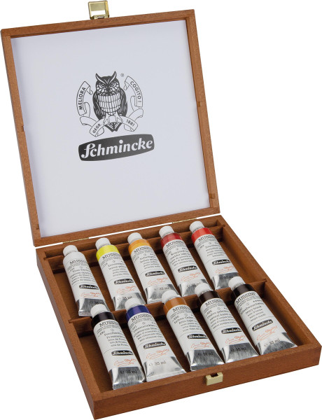 Schmincke – Mussini Ölfarben-Set im Holzkasten